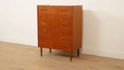 Commode danoise en teck, 6 tiroirs