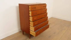 Commode danoise en teck, 6 tiroirs