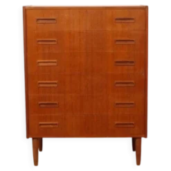 Commode danoise en teck, 6 tiroirs