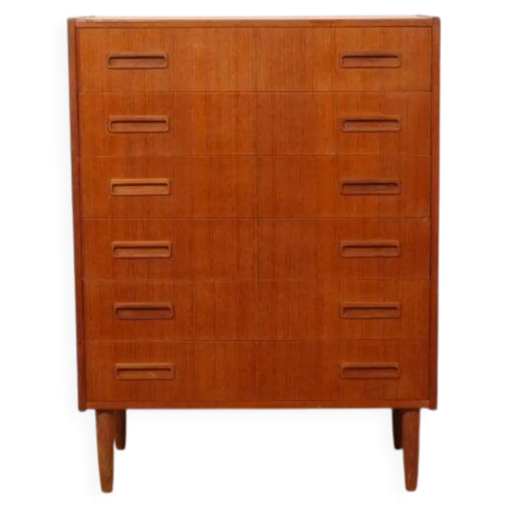 Commode danoise en teck, 6 tiroirs