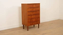 Commode danoise 6 tiroirs vintage en teck