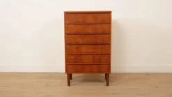 Commode danoise 6 tiroirs vintage en teck