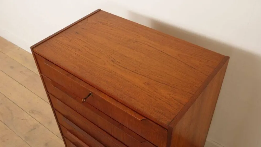Commode danoise vintage | Teck | 6 tiroirs | 100 cm