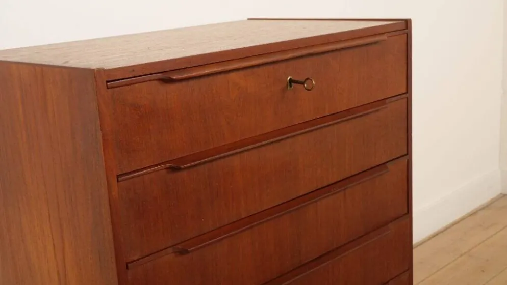 Commode danoise vintage | Teck | 6 tiroirs | 100 cm