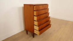 Commode danoise vintage | Teck | 6 tiroirs | 106 cm