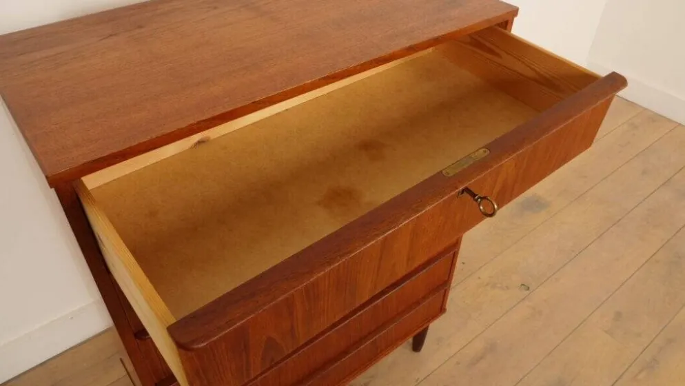 Commode danoise vintage | Teck | 6 tiroirs | 106 cm