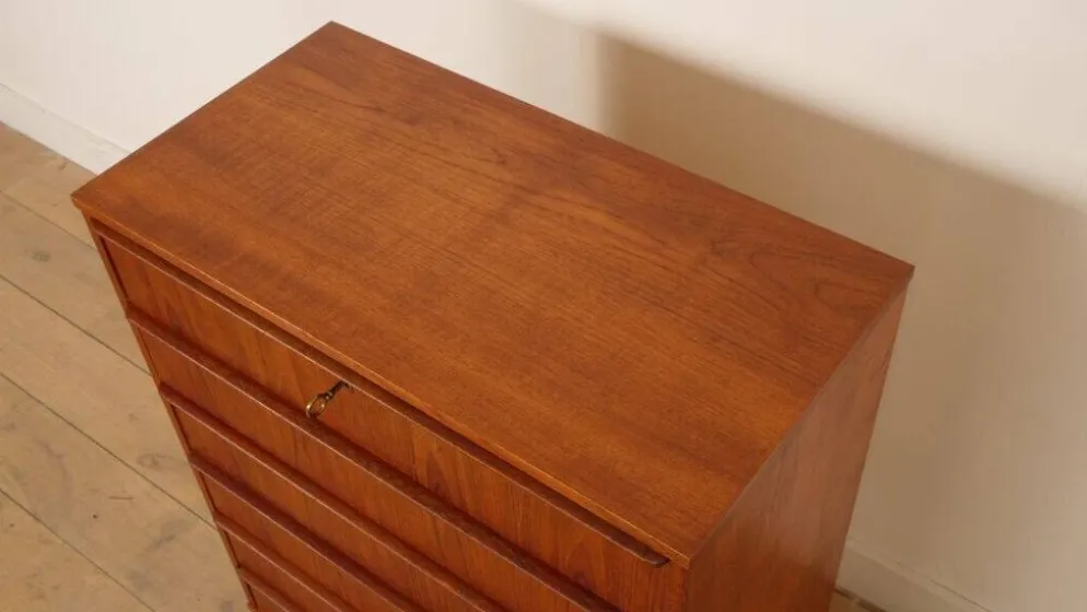 Commode danoise vintage | Teck | 6 tiroirs | 106 cm