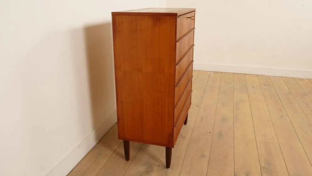 Commode danoise vintage | Teck | 6 tiroirs | 106 cm