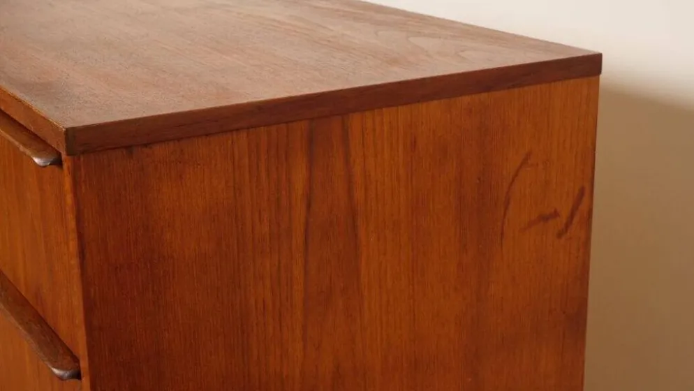 Commode danoise vintage | Teck | 6 tiroirs | 106 cm
