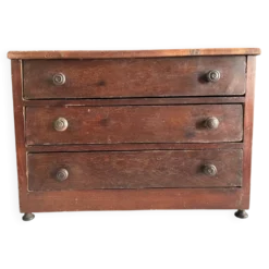 Commode de maîtrise miniature en bois, XIXe siècle