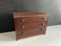 Commode de maîtrise miniature en bois, XIXe siècle