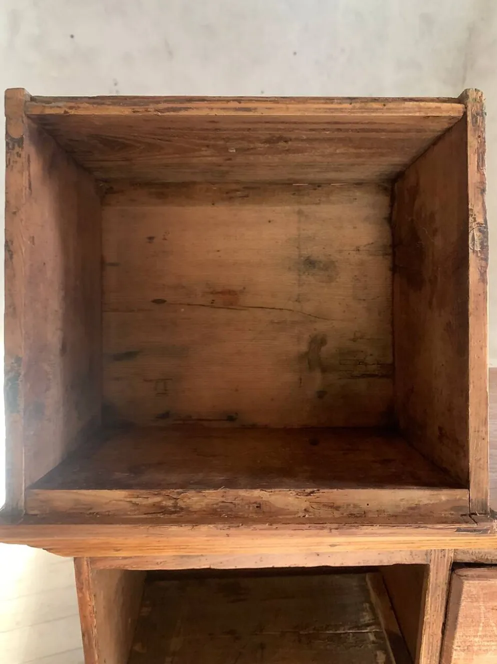 Commode de mercerie, meuble de métier vintage