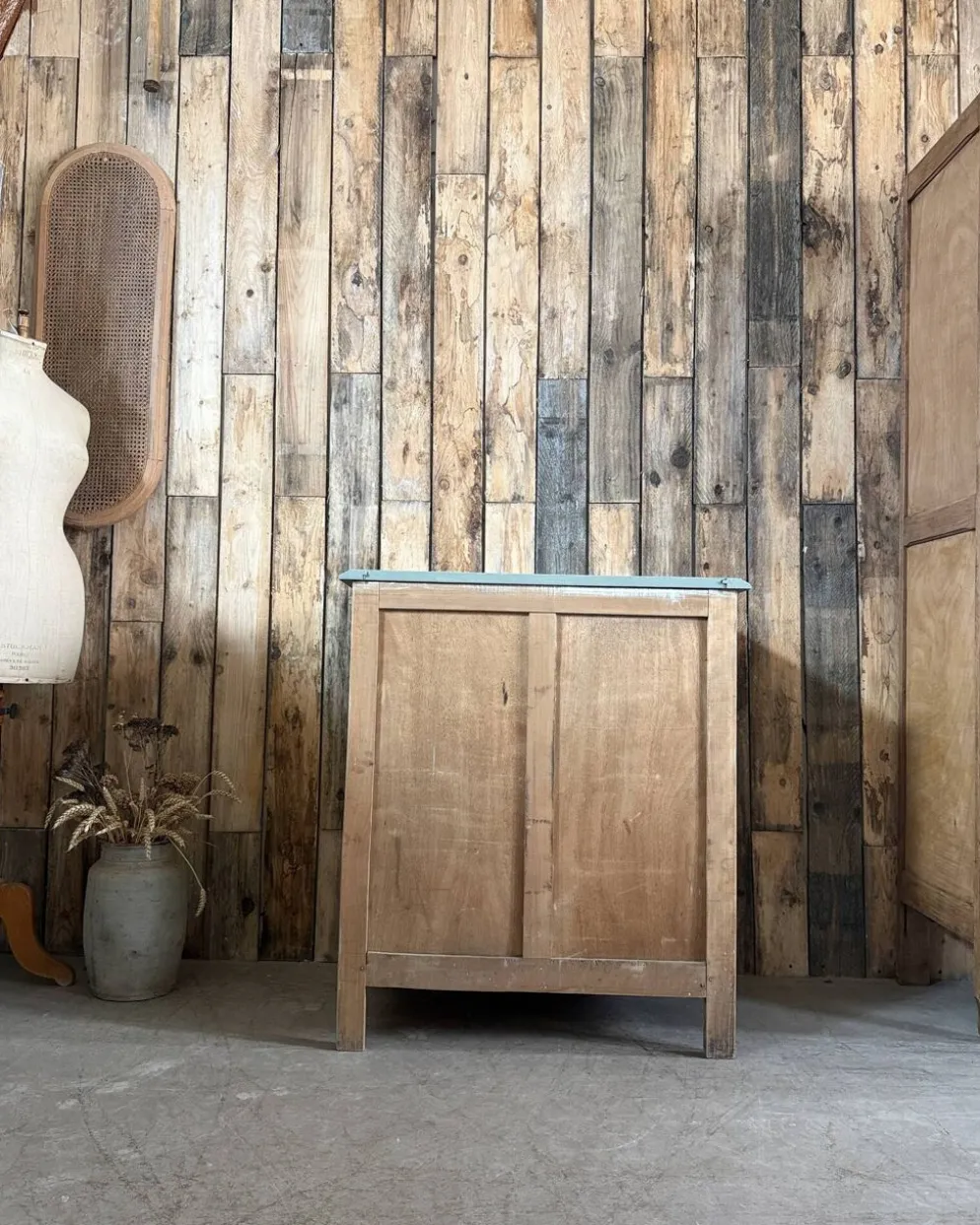 Commode de style Art Déco verte (rénovée)