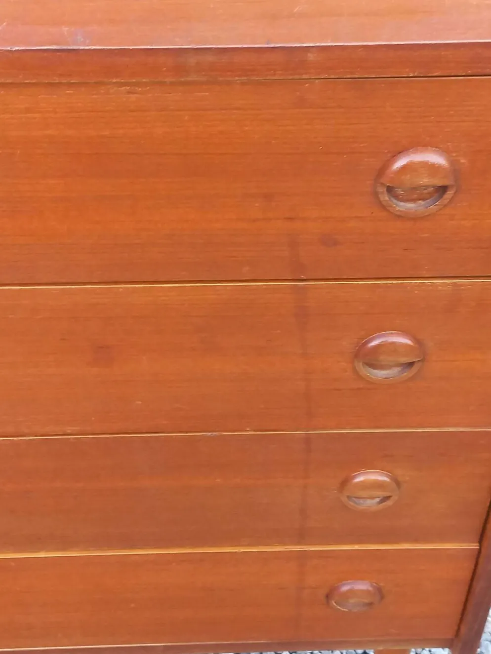 Commode de style scandinave en teck des années 70 4 tiroirs
