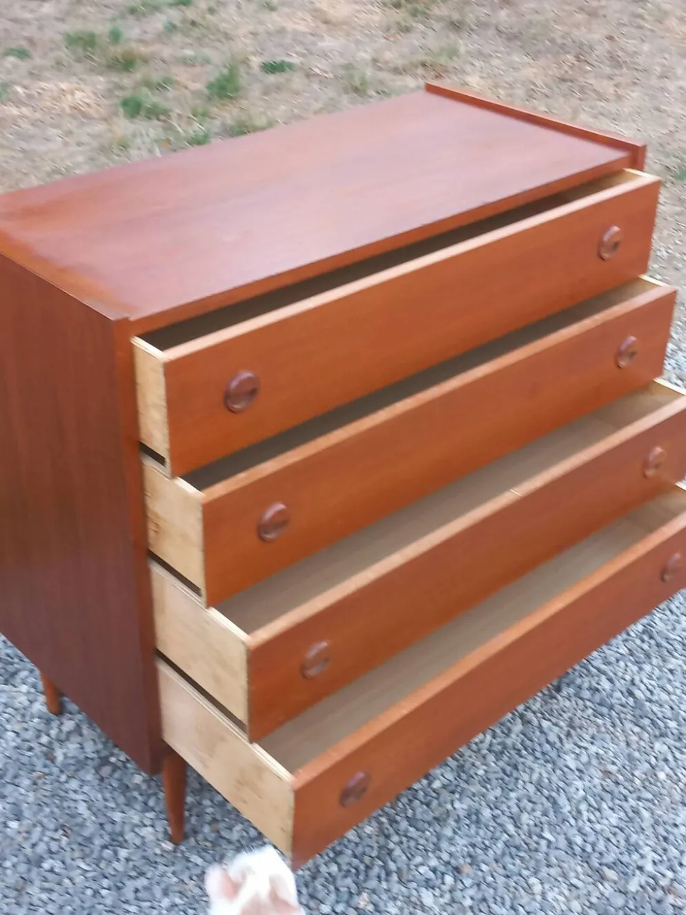 Commode de style scandinave en teck des années 70 4 tiroirs