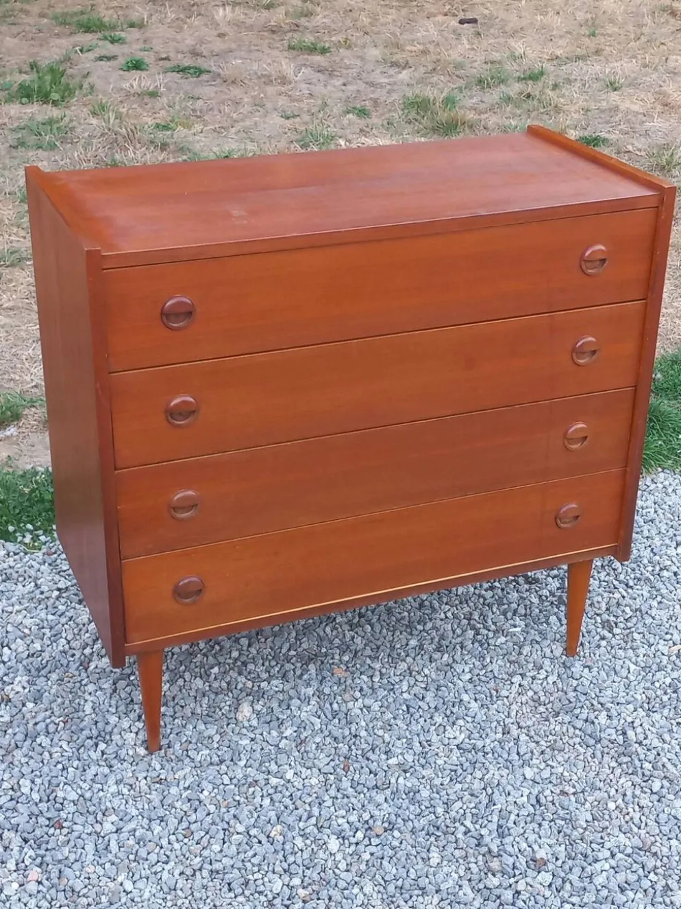 Commode de style scandinave en teck des années 70 4 tiroirs