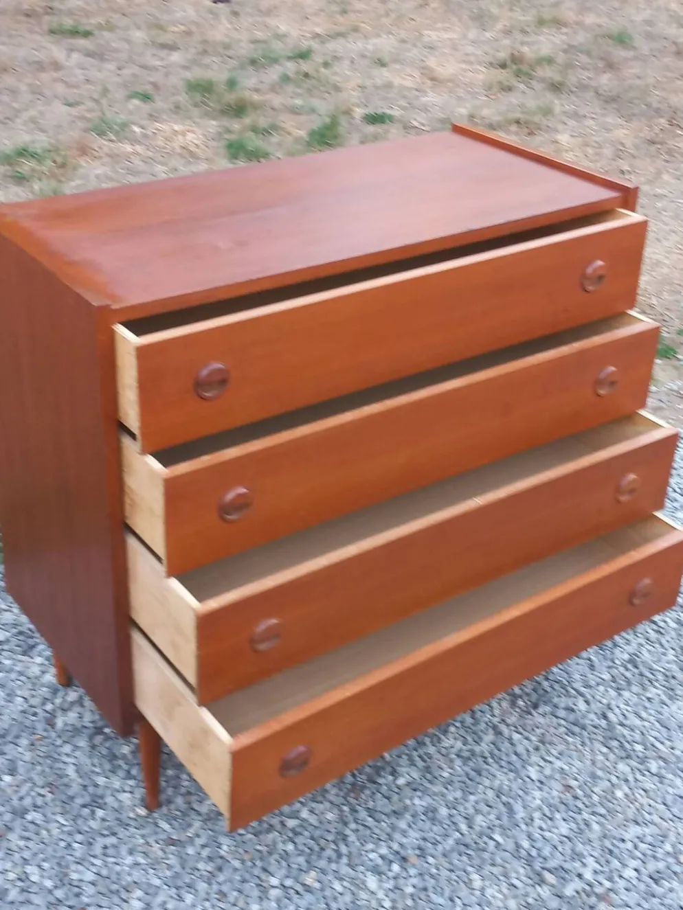 Commode de style scandinave en teck des années 70 4 tiroirs