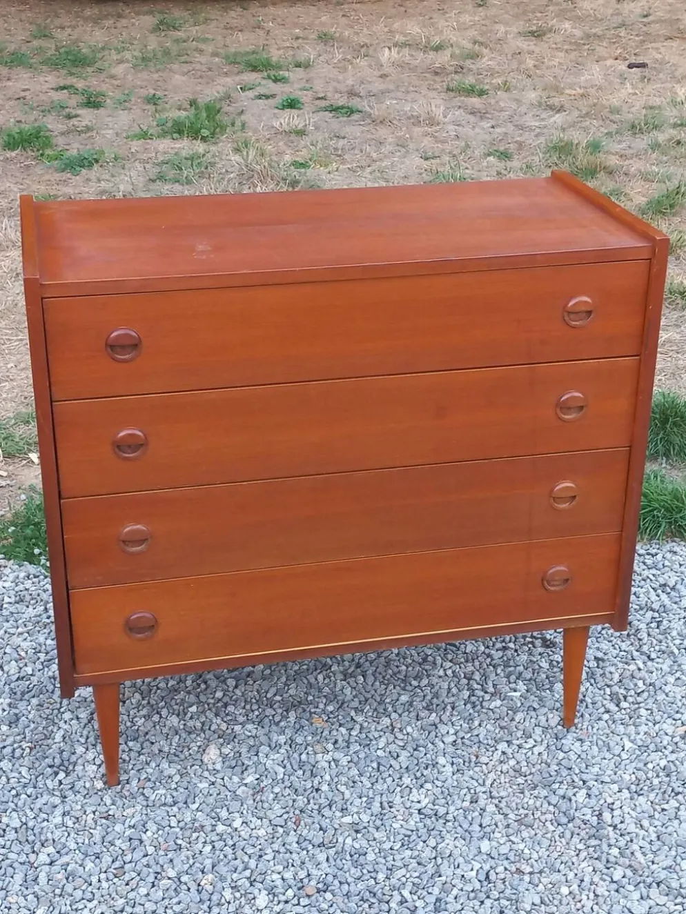 Commode de style scandinave en teck des années 70 4 tiroirs