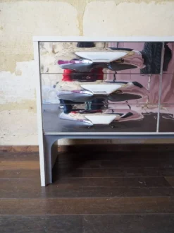 Commode DF-2000 de Raymond Loewy – chromée – Design Space Age age