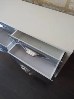 Commode DF-2000 de Raymond Loewy – chromée – Design Space Age age