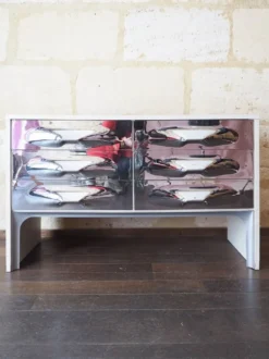 Commode DF-2000 de Raymond Loewy – chromée – Design Space Age age