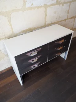 Commode DF-2000 de Raymond Loewy – chromée – Design Space Age age