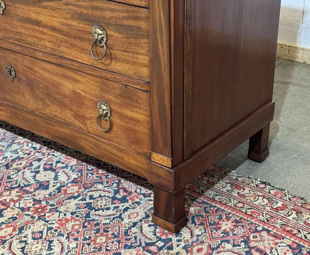 Commode Empire en acajou et dessus marbre XIXème