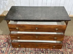 Commode Empire en acajou et dessus marbre XIXème