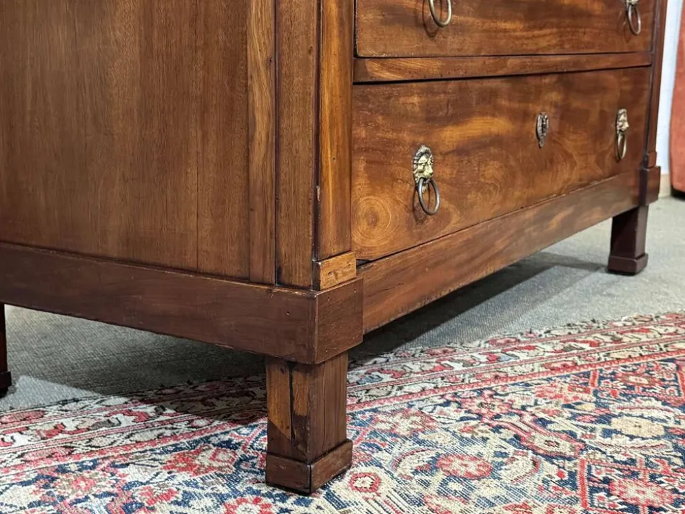 Commode Empire en acajou et dessus marbre XIXème