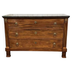 Commode Empire en acajou et dessus marbre XIXème