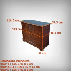 Commode en Acajou, style Louis-Philippe – Fin XIXe