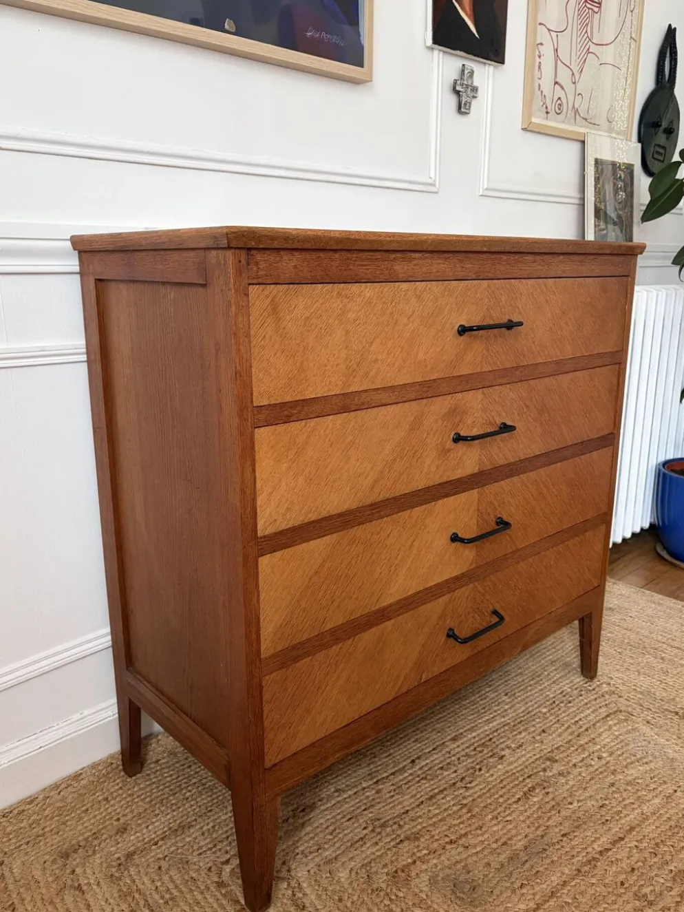 Commode en chêne années 50/60 vintage