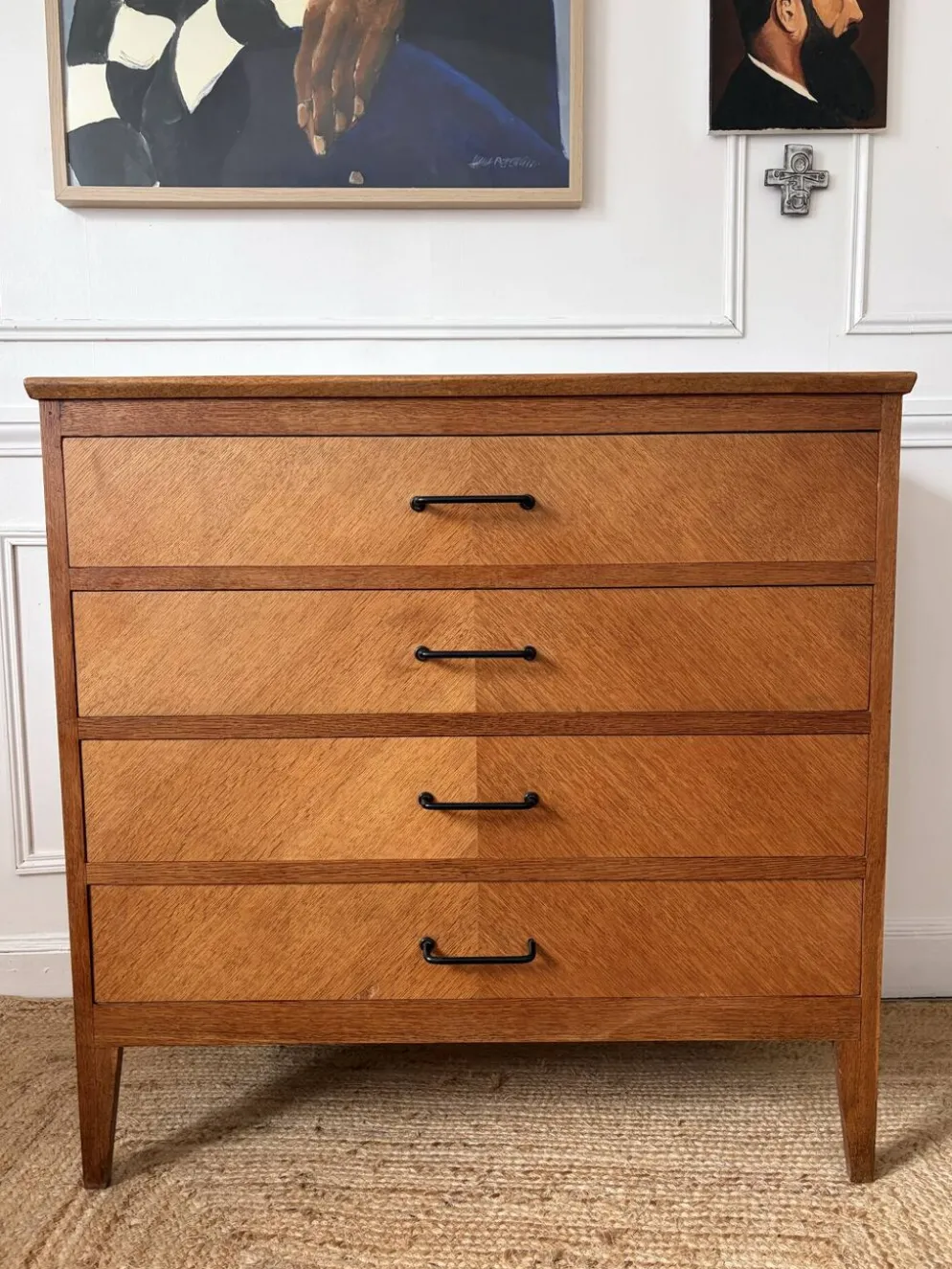 Commode en chêne années 50/60 vintage