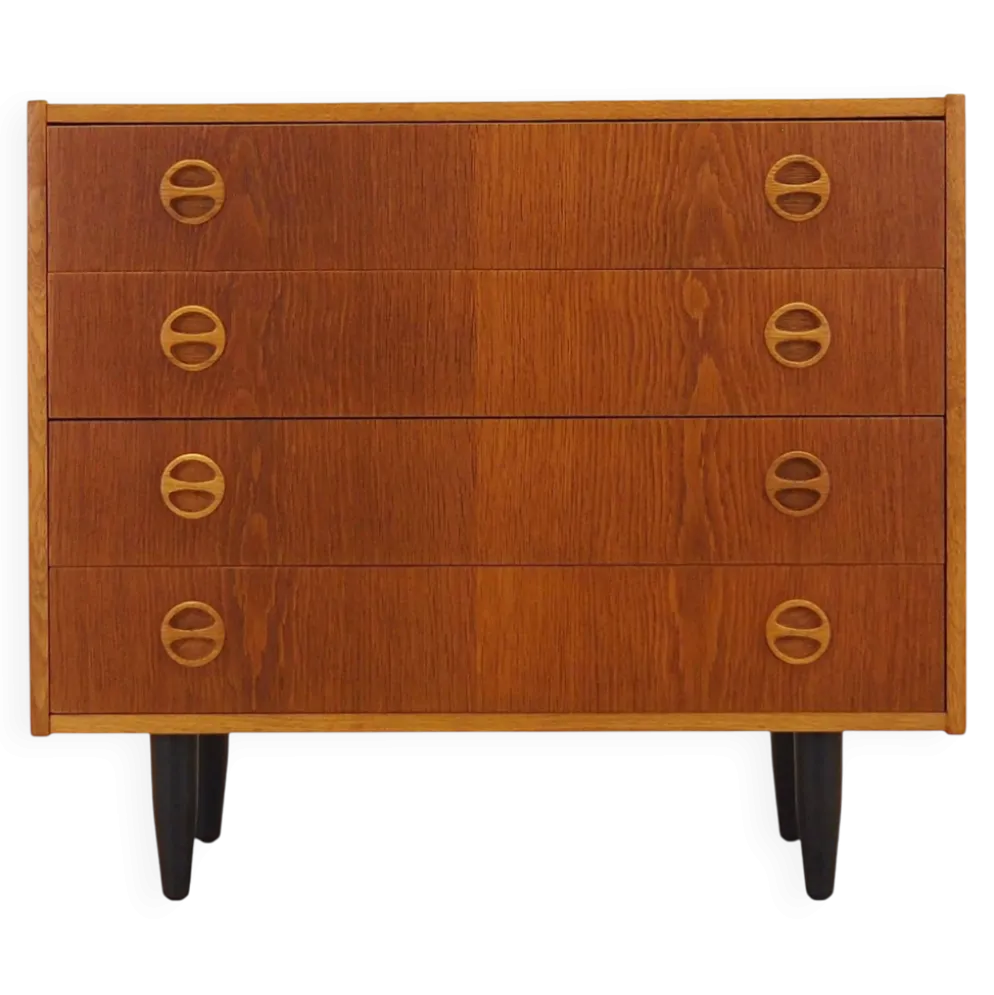 Commode en frêne des années 1970 avec des poignées distinctives, Danemark