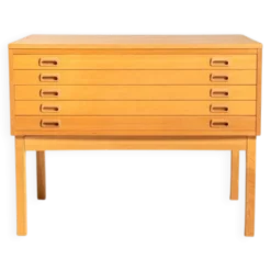 Commode en frêne suédois par Hylte, années 1960