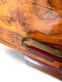 Commode en noyer burl art déco italien, années 1940