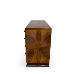Commode en noyer burl art déco italien, années 1940