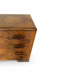 Commode en noyer burl art déco italien, années 1940
