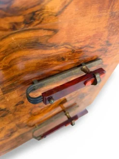 Commode en noyer burl art déco italien, années 1940
