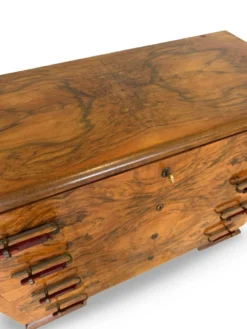 Commode en noyer burl art déco italien, années 1940