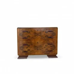 Commode en noyer burl art déco italien, années 1940