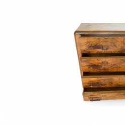 Commode en noyer burl art déco italien, années 1940