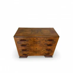 Commode en noyer burl art déco italien, années 1940