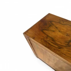 Commode en noyer burl art déco italien, années 1940