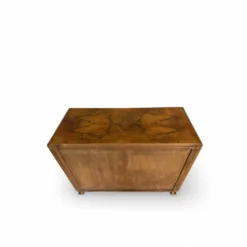 Commode en noyer burl art déco italien, années 1940