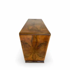Commode en noyer burl art déco italien, années 1940