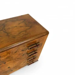 Commode en noyer burl art déco italien, années 1940