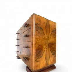 Commode en noyer burl art déco italien, années 1940