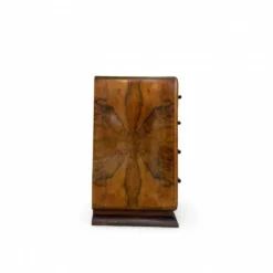 Commode en noyer burl art déco italien, années 1940