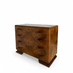Commode en noyer burl art déco italien, années 1940